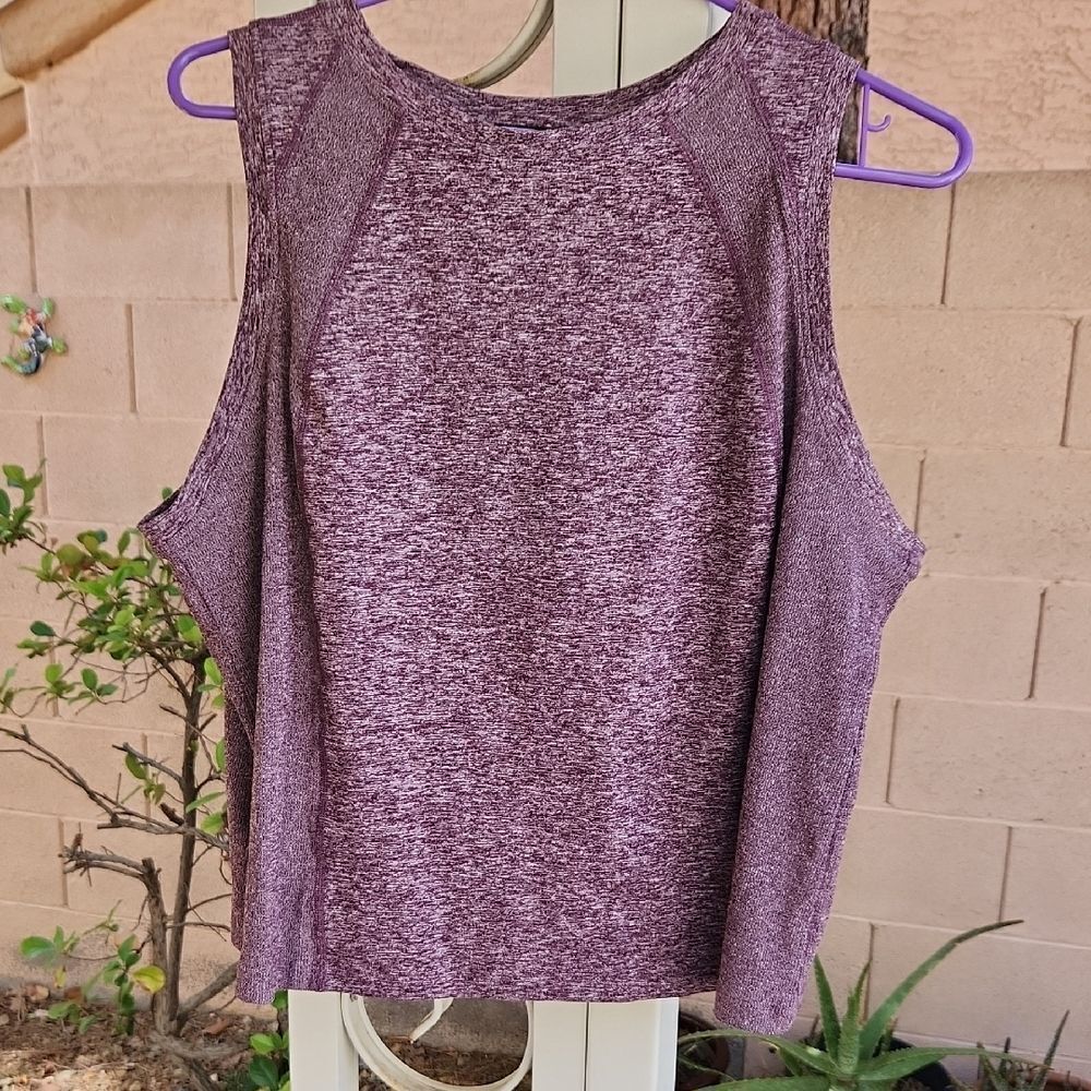 Womens XXL Purple Sleeveless Workout Top By Member's Mark